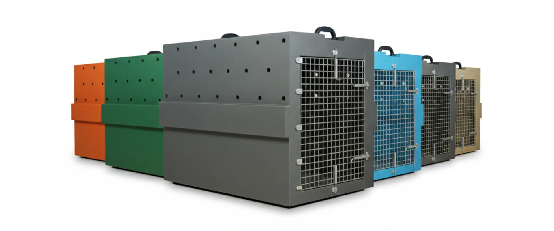 Caixa Kennel de Transporte e Treinamento Pet para Raças Grandes - padrão IATA cores variadas